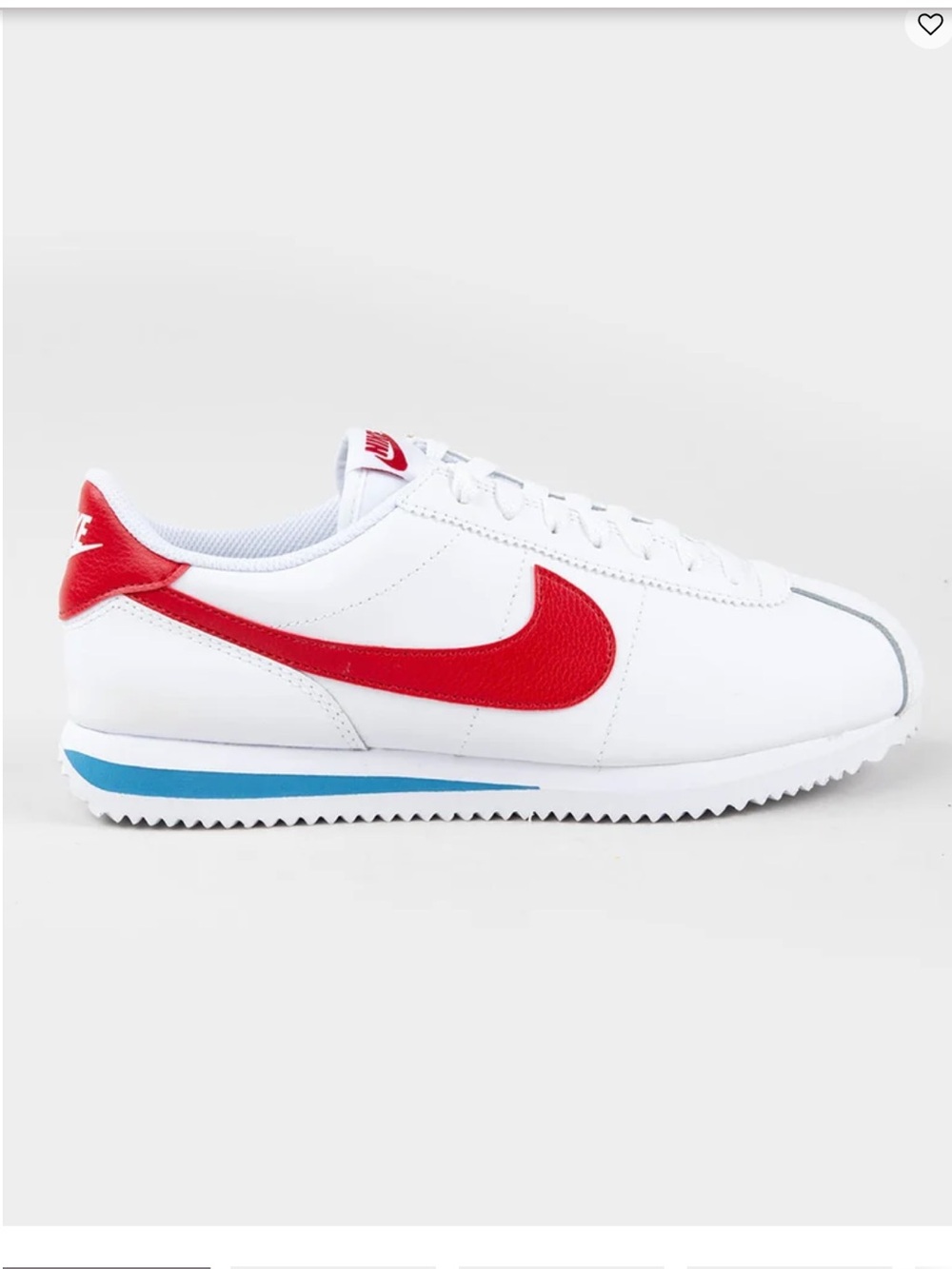 Nike Cortez “Forrest Gump” Sneakers White Varsity Red Blue Size 8.5 Cortez